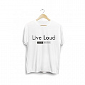 LOUD SOUND "Live Loud" белая XL футболка